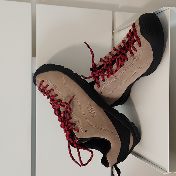 Keen | Shoes | Nwot Keen Jasper Hiking Trainer Shoe Tan Suede Red